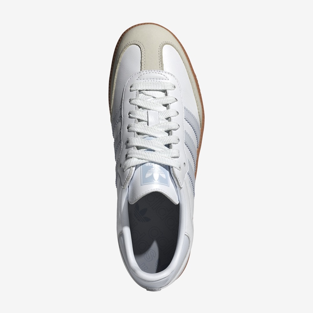 Adidas Samba OG Sneakers - White, Off-White, & Halo Blue - Picture 2 of 8